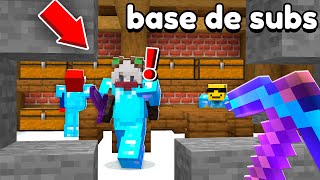 Me INFILTRÉ en la BASE SECRETA de un SUSCRIPTOR en MINECRAFT [upl. by Faustine221]