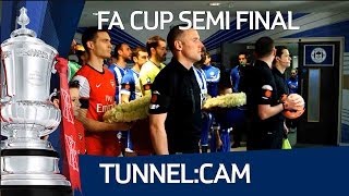 TUNNELCAM Arsenal vs Wigan Athletic FA Cup Semi Final at Wembley 2014 [upl. by Schellens]