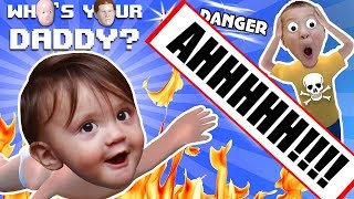 BABY IN DANGER ☠ Whos Your Daddy Skit  Gameplay w Shawn vs Knife Fire Glass amp More FGTEEV Fun [upl. by Naehgem]