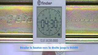 Programmation manuelle hebdomadaire de lhorloge série 1251 de FINDER [upl. by Bari]