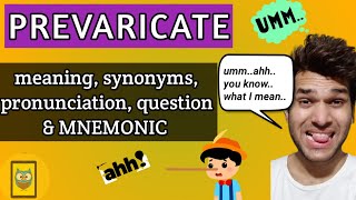 20 Prevaricate Meaning Mnemonic Pronunciation Vocabulary  Barron’s 333 CAT GRE GMAT SAT CDS SSC [upl. by Youngman]