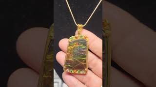 Beautiful Ammonite fossil pendant wow beautiful cool Ammonite shortvideo [upl. by Stander]