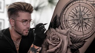 COMPASS TATTOO TIME LAPSE [upl. by Eiveneg]