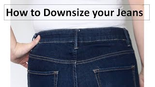 How to downsize waist of Your Jeans  Fix loose Jeans in 5 minutes easily DIYPROCESSBYHEMA [upl. by Adnalue163]