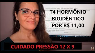 HORMÔNIO T4 NA MENOPAUSA E O RISCO DA PRESSÃO ALTA DIASTÓLICA  PURAN T4LEVOID EUTHYROX SYNTHROID [upl. by Lraep]