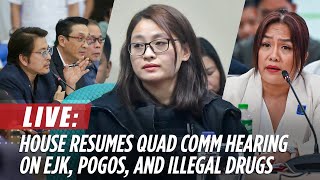 LIVE House holds 7th quad committee hearing on EJK POGOs and illegal drugs  September 27 [upl. by Kellia]