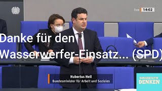 Hubertus Heil von der SPD bedankt sich bei der Polizei für ihren Einsatz [upl. by Whitford]