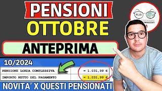 PENSIONI OTTOBRE ➡ ANTEPRIMA NOVITà CEDOLINO  IMPORTI EXTRA 730 BONUS DATE PAGAMENTI INVALIDITà [upl. by Anigar]