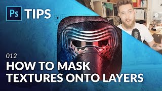 How to Mask Textures Onto Layers in Photoshop [upl. by Anaujik]