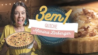 quot3 em 1quot QUICHE  3 receitas usando uma única base [upl. by Iidnarb]