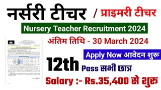 primary teacher bharti 2024 सर्व शिक्षा अभियान भर्ती 2024 primary teacher recruitment 2024 [upl. by Eceirahs]