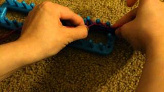 Chain Cast On Knit Loom [upl. by Aronos]