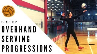 Teach How To Serve A Volleyball  Volleyball Overhand Serving Progressions [upl. by Robb]