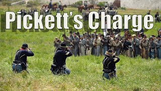 Gettysburg Reenactment  Picketts Charge [upl. by Inittirb111]