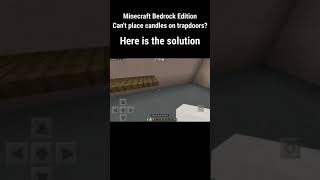 Minecraft  how to place candles on trapdoors Minecraft Bedrock shorts minecraft [upl. by Jamal]