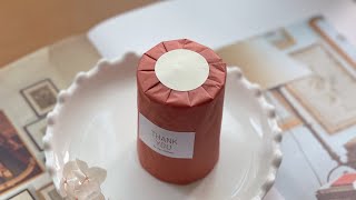 SUB Candle wrapping ideas  캔들 선물포장  Cylindrical wrapping  giftwrapping 146 [upl. by Molahs210]