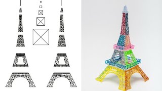 3D pen  Eiffel tower drawing 35 feet tall amazing looks [upl. by Vitia907]