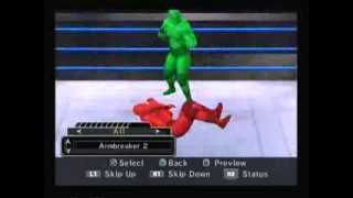 All WWE SmackDown vs RAW 2006 moves and finishers Create A Moveset [upl. by Schulze]