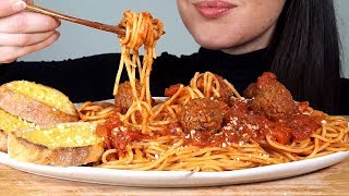 ASMR Eating Sounds Vegan Spaghetti and Meatballs No Talking [upl. by Hadria819]