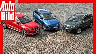 SUVs aus dem VWKonzern 2018 KompaktSUVs im Vergleich [upl. by Brnaby]