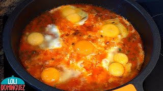 HUEVOS A LA ITALIANA O AL PURGATORIO RECETA RÁPIDA PARA DESAYUNO O COMIDA  Loli Domínguez [upl. by Dole]