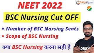 What can be BSc Nursing Expected AIQ Cut OFF in NEET 2022 Scope of BSc Nursing  BeWise [upl. by Namsaj846]