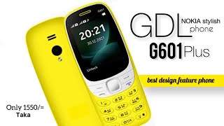 GDL G601 FULL REVIEW  keypad mobile slim body  new button phone 2023  gdl feature phone  gdl [upl. by Dirgni]