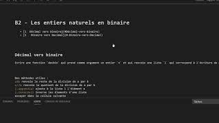 Conversion décimal vers binaire en Python [upl. by Kciderf]