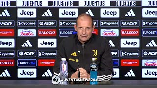 Conferenza Allegri pre JuveCagliari “Non buttiamo quanto fatto nelle ultime garequot” [upl. by Anilam70]