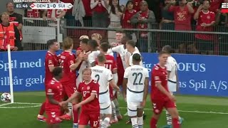 Granit Xhaka Red Card😥 Denmark vs Switzerland 20 All Goals ResultsHighlights [upl. by Yreved]