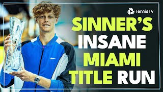 Jannik Sinners INCREDIBLE Miami 2024 Highlight Reel 😮‍💨 [upl. by Sum]