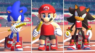 Mario amp Sonic at the Olympic Games Tokyo 2020  All Characters 4x100m Relay Gameplay [upl. by Anaz705]