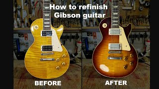 How to refinish Gibson guitar Gibson les Paul Classic 1996 nitro refinish [upl. by Nady]