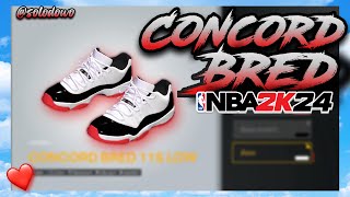 HOW TO MAKE Air Jordan 11 Low “Concord Bred” In NBA 2K24 Shoe Creator [upl. by Isidro]