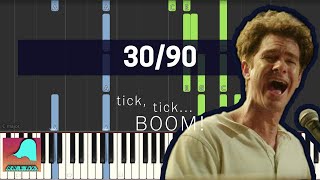 3090  Tick tick Boom  Piano Accompaniment Tutorial Synthesia [upl. by Irec]