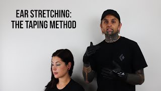 Ear Stretching The Taping Method  UrbanBodyJewelrycom [upl. by Aracot]