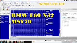 9 BMW E60 N52 MSV70 Winols DTC OFF P0420 P0430 مسح وإلغاء الأعطال ببرنامج الوينأولس [upl. by Leaj]