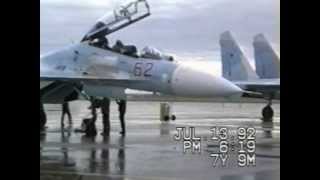 Sukhoi Su27 Flankers visit Grand Forks AFB [upl. by Aleck223]