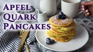 Apfel Quark Pancakes LowCarb [upl. by Naujet]