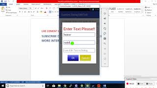 Android custom dialog with multiple edittexts [upl. by Oiruam975]