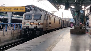 😍12760 Grand Entry of Charminar express by BZA WAP7 ❤️Arrival at Chennai EGMORE  Indian railways 🇮🇳 [upl. by Iemaj]