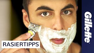 Rasieren  Ein Tutorial mit Tipps zur Nassrasur  Gillette ProShield [upl. by Iatnwahs]