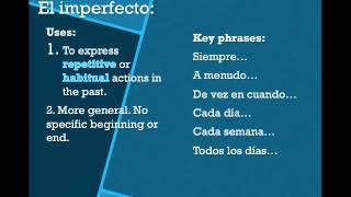 Preterito vs Imperfecto [upl. by Lock]