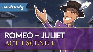 Romeo and Juliet Summary Act 1 Scene 4  Nerdstudy [upl. by Huei9]