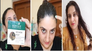 How to Apply Biotique Musk Roothair mask Requested Vedeo Indian youtuber MoM Navneet [upl. by Elboa]