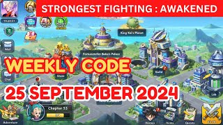 WEEKLY GIFT CODE  25 SEPTEMBER 2024  STRONGEST FIGHTING  AWAKENED [upl. by Enaujed144]