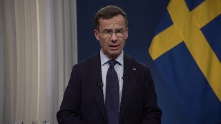 Statsminister Ulf Kristersson håller tal till nationen [upl. by Cass]