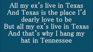 George Strait All My Exs Live In Texas Lyrics [upl. by Corel]