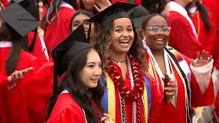 Students at several universities in Greater Boston celebrate graduation [upl. by Neeloj320]