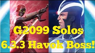 MCOC  Guillotine 2099 vs 633 Havok  Easy Boss Solo [upl. by Ardnossac]